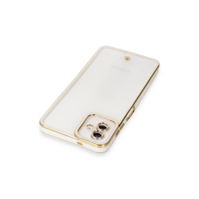 Samsung Galaxy A04 Kılıf Liva Lens Silikon - Beyaz