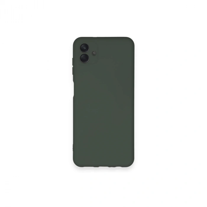 Samsung Galaxy A04 Kılıf Nano İçi Kadife Silikon - Koyu Yeşil