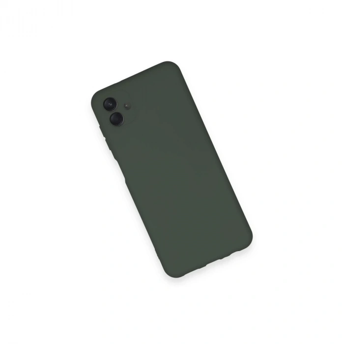 Samsung Galaxy A04 Kılıf Nano İçi Kadife Silikon - Koyu Yeşil