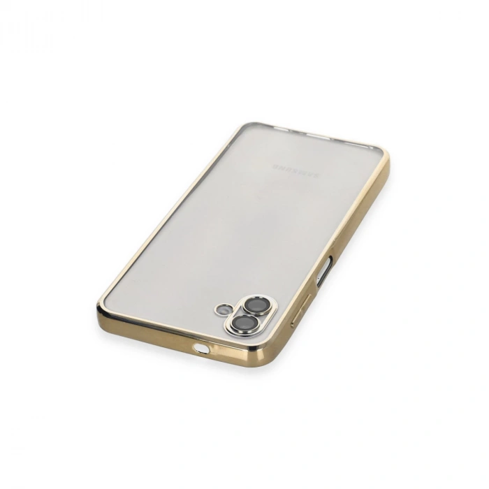 Samsung Galaxy A04 Kılıf Razer Lensli Silikon - Gold