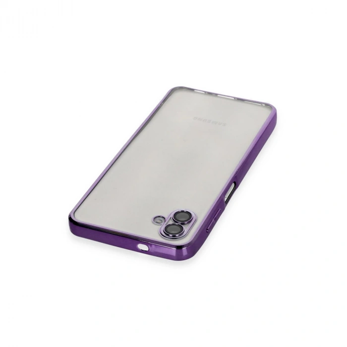 Samsung Galaxy A04 Kılıf Razer Lensli Silikon - Mor