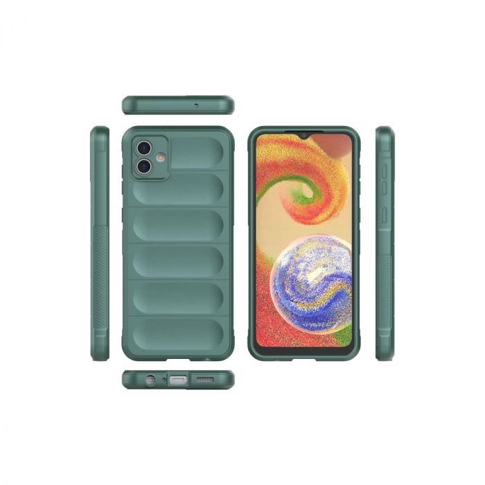 Samsung Galaxy A04e Kılıf Optimum Silikon - Koyu Yeşil