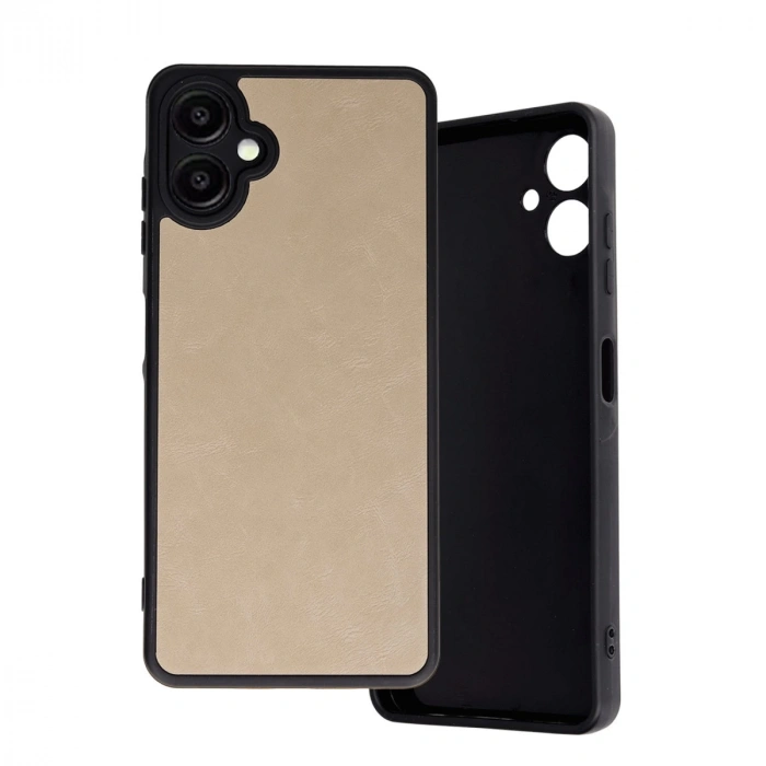 Samsung Galaxy A06 Kılıf Aras Deri Kapak - Pudra