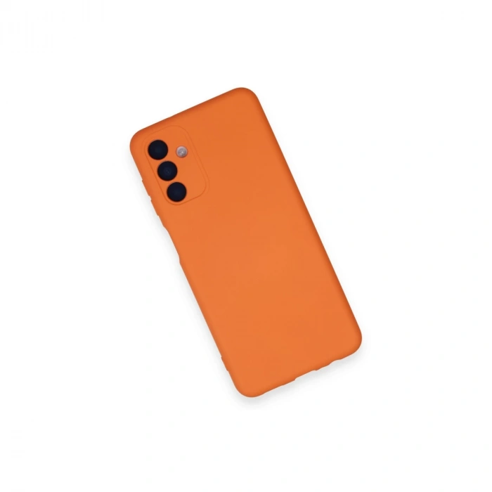 Samsung Galaxy A14 4g Kılıf Nano İçi Kadife Silikon - Turuncu