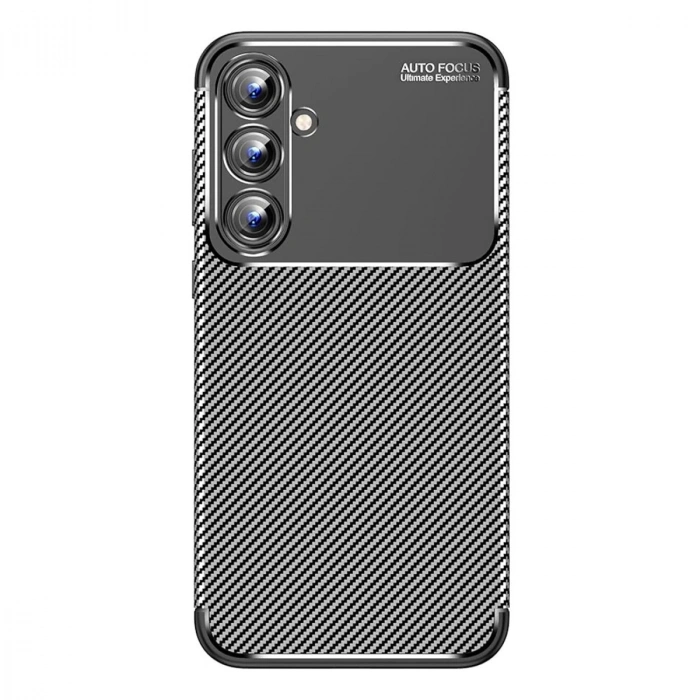 Samsung Galaxy A15 4g Kılıf Auto Focus Karbon Kapak - Siyah