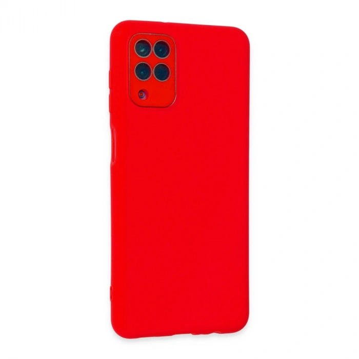 Samsung Galaxy A22 Kılıf Lansman Glass Kapak - Kırmızı