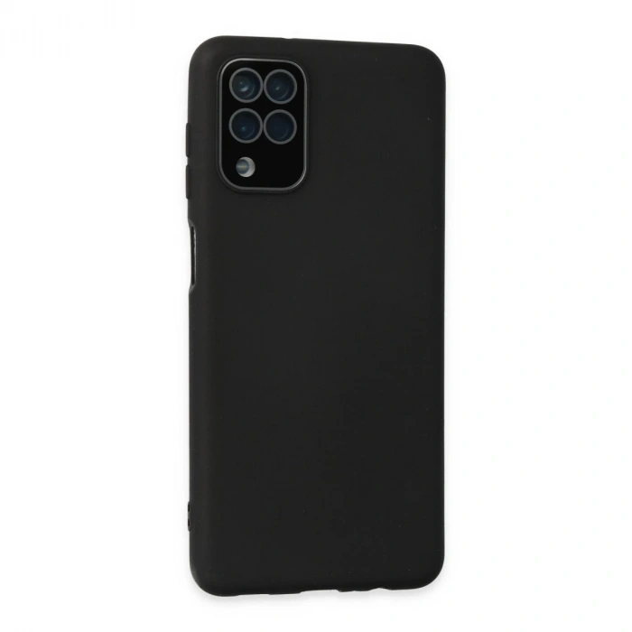 Samsung Galaxy A22 Kılıf Lansman Glass Kapak - Siyah