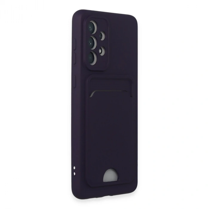 Samsung Galaxy A33 5g Kılıf Kelvin Kartvizitli Silikon - Derin Mor