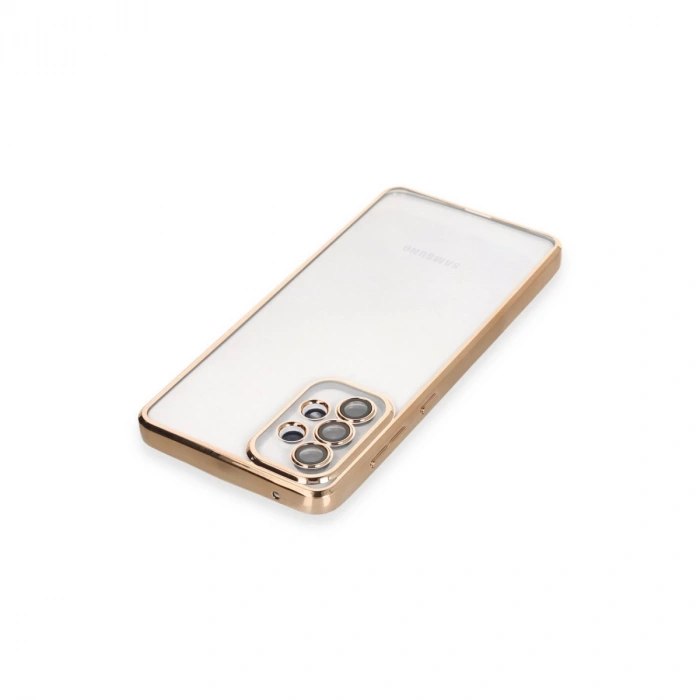 Samsung Galaxy A33 5g Kılıf Razer Lensli Silikon - Gold