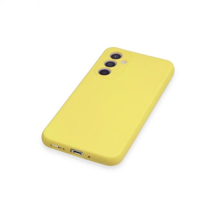 Samsung Galaxy A34 5g Kılıf Nano İçi Kadife Silikon - Sarı