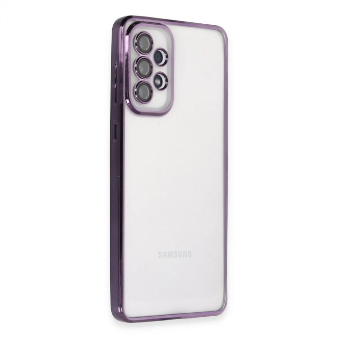 Samsung Galaxy A53 5g Kılıf Razer Lensli Silikon - Mor