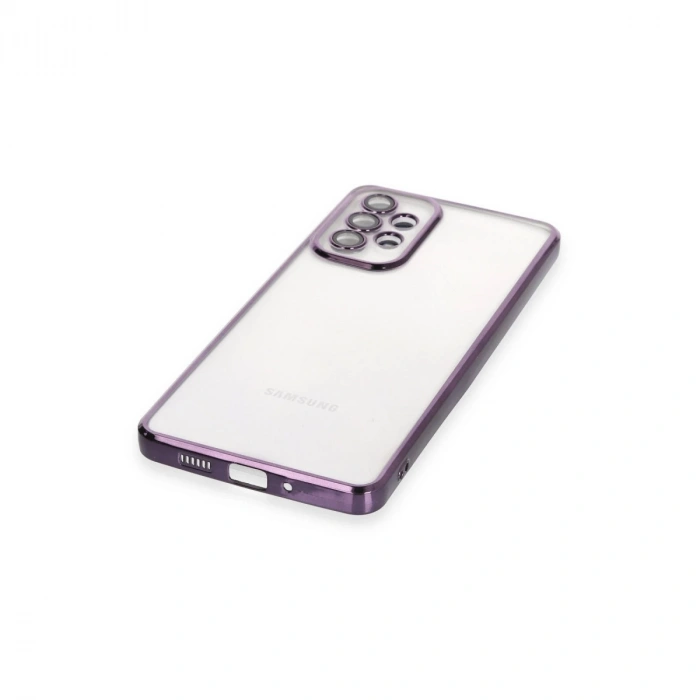 Samsung Galaxy A53 5g Kılıf Razer Lensli Silikon - Mor