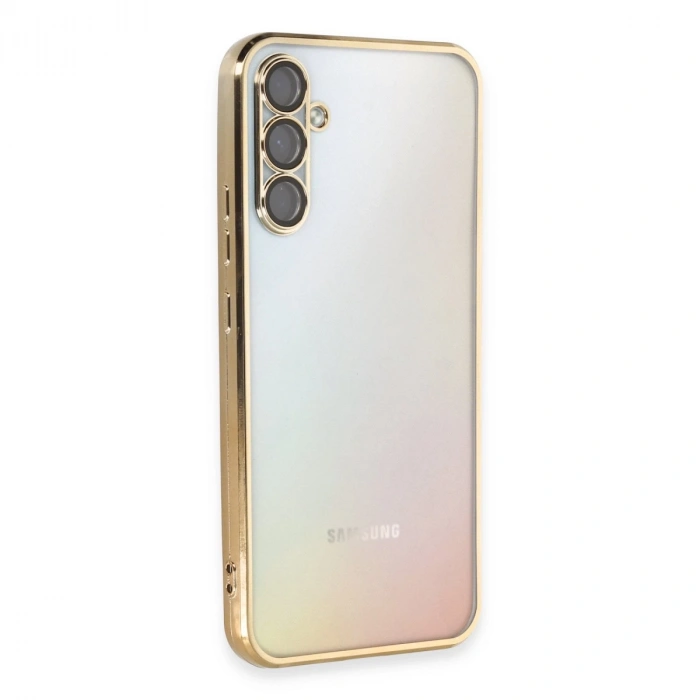 Samsung Galaxy A54 5g Kılıf Razer Lensli Silikon - Gold