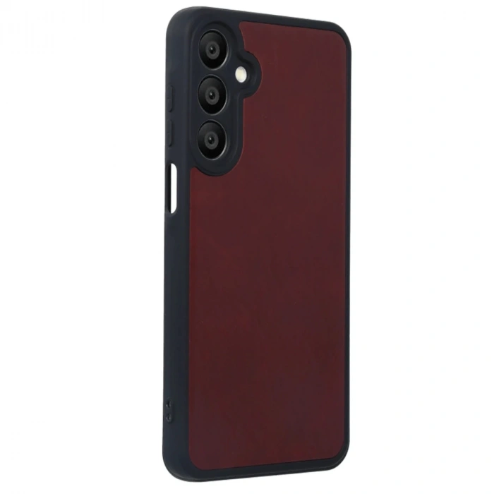 Samsung Galaxy A55 5g Kılıf Aras Deri Kapak - Bordo