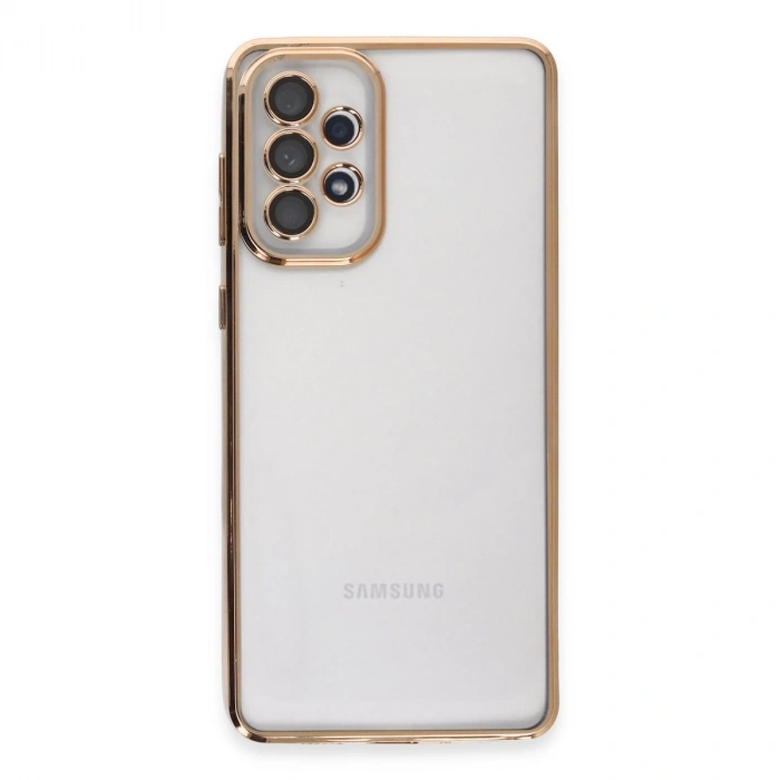 Samsung Galaxy A73 5g Kılıf Razer Lensli Silikon - Gold