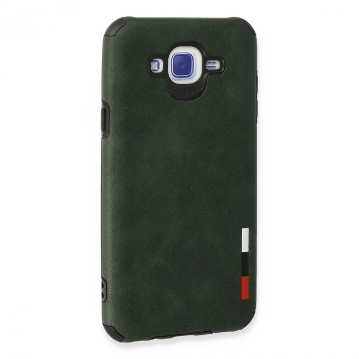 Samsung Galaxy J7 Kılıf Loop Deri Silikon - Yeşil