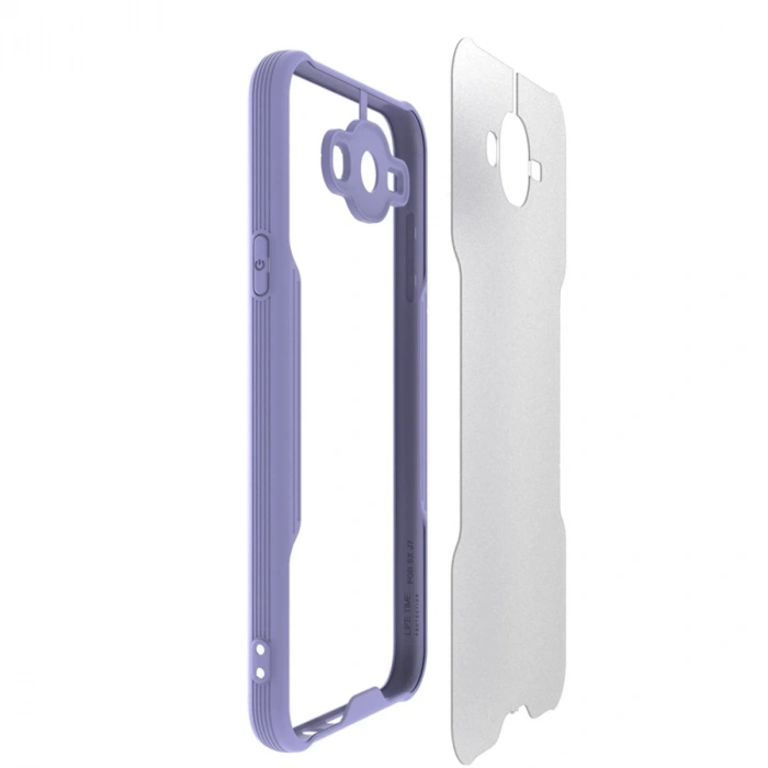 Samsung Galaxy J7 Kılıf Platin Silikon - Pembe