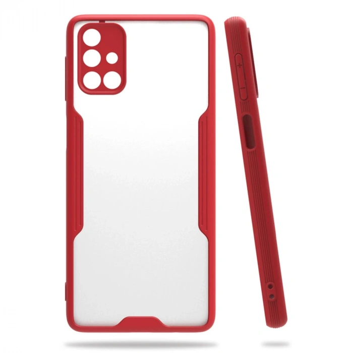 Samsung Galaxy M31s Kılıf Platin Silikon - Kırmızı
