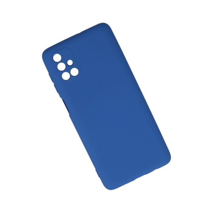Samsung Galaxy M51 Kılıf Nano İçi Kadife Silikon - Mavi