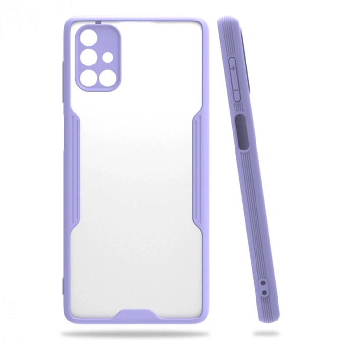 Samsung Galaxy M51 Kılıf Platin Silikon - Lila