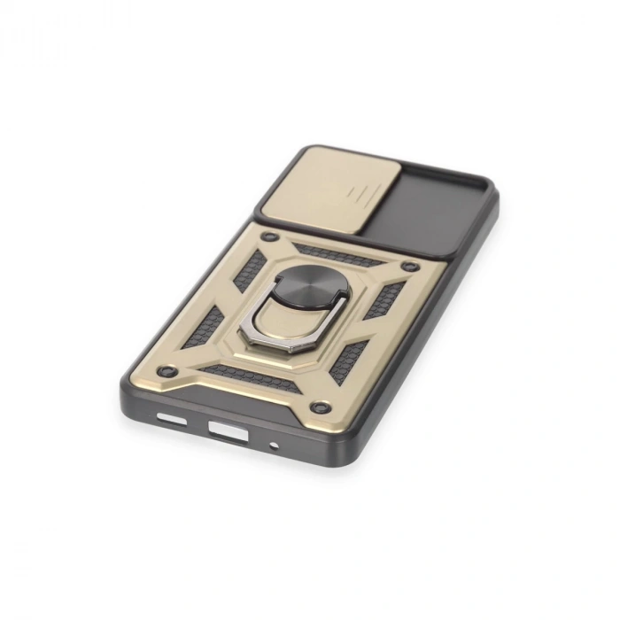 Samsung Galaxy S20 Fe Kılıf Pars Lens Yüzüklü Silikon - Gold