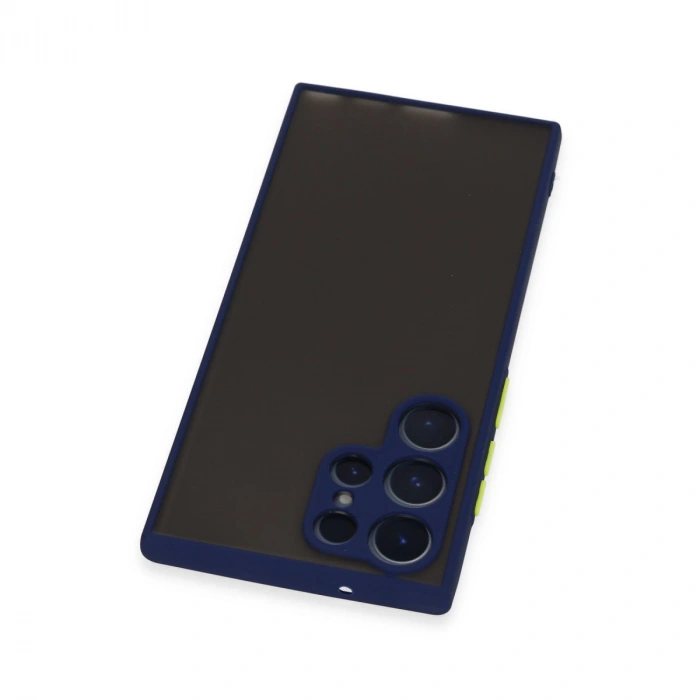 Samsung Galaxy S22 Ultra Kılıf Montreal Silikon Kapak - Lacivert