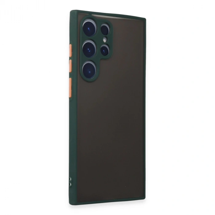 Samsung Galaxy S22 Ultra Kılıf Montreal Silikon Kapak - Yeşil