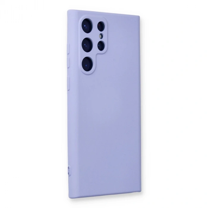 Samsung Galaxy S22 Ultra Kılıf Nano İçi Kadife Silikon - Lila