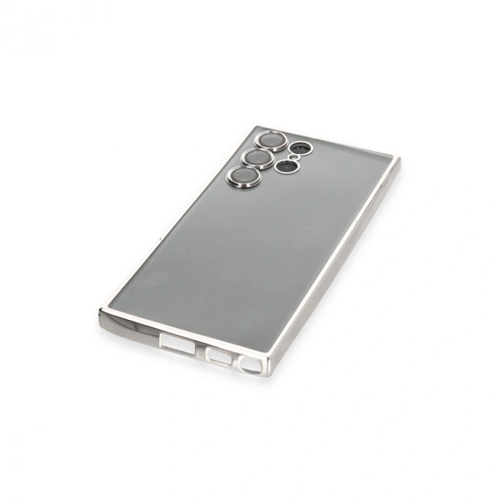 Samsung Galaxy S22 Ultra Kılıf Razer Lensli Silikon - Gümüş