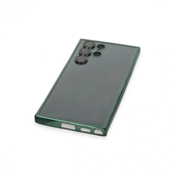 Samsung Galaxy S22 Ultra Kılıf Razer Lensli Silikon - Yeşil