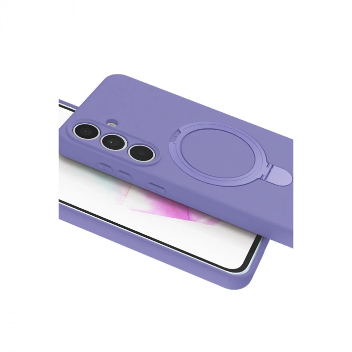 Samsung Galaxy S24 Fe Regal Magsafe Standlı Kapak - Lila