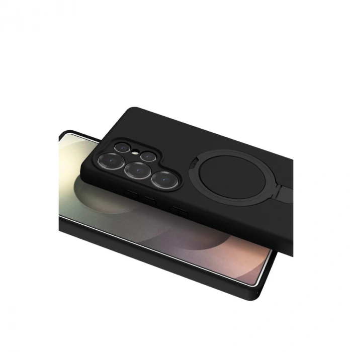 Samsung Galaxy S24 Ultra Regal Magsafe Standlı Kapak - Siyah