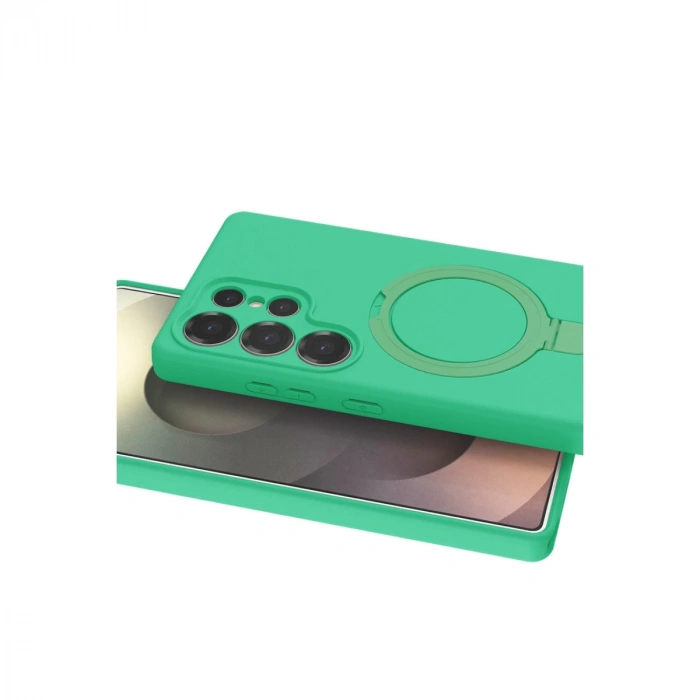 Samsung Galaxy S24 Ultra Regal Magsafe Standlı Kapak - Yeşil