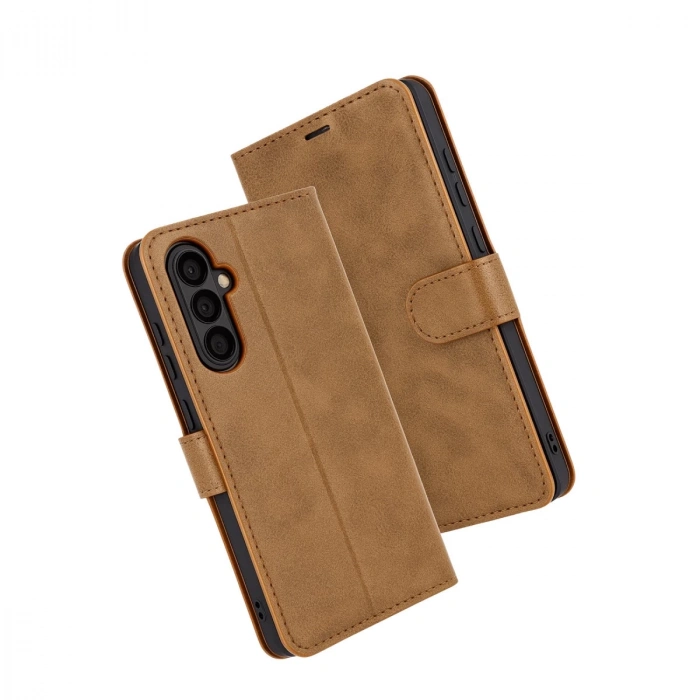 Samsung Galaxy S25 Fe Trend S Plus Kapaklı Kılıf - Taba