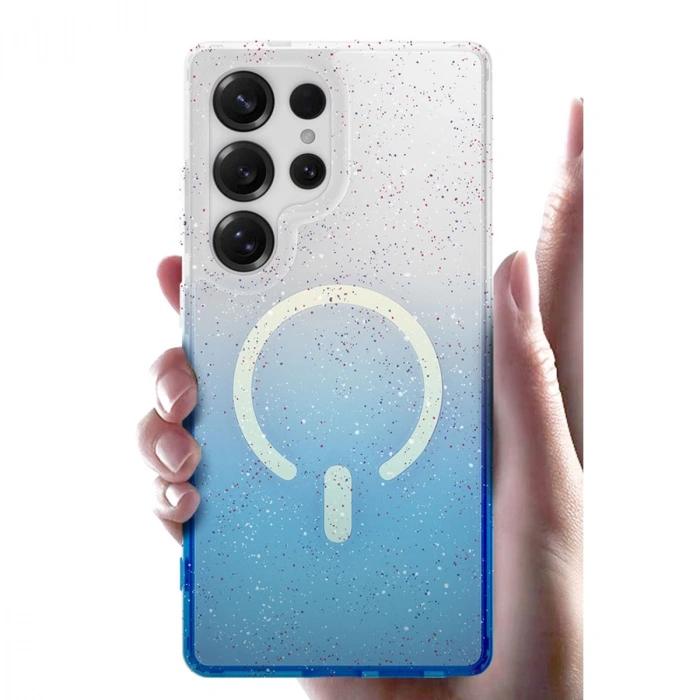 Samsung Galaxy S25 Pummel Shiny Magsafe Kapak - Mavi