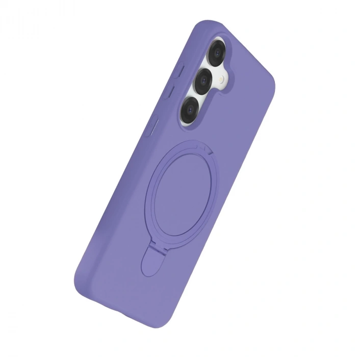 Samsung Galaxy S25 Regal Magsafe Standlı Kapak - Lila