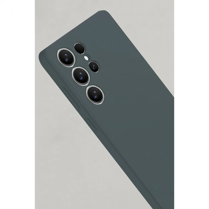 Samsung Galaxy S25 Ultra Kılıf Nano İçi Kadife Silikon - Koyu Yeşil