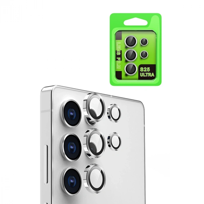 Samsung Galaxy S25 Ultra Raze Metal Kamera Lens - Gümüş