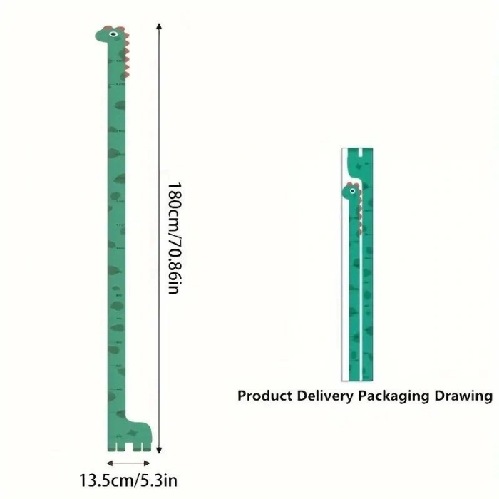 Sevimli Sarı Zürafa   Yeşil Dinazor   Deniz Kızı   Roket  Ağaç Boy Ölçüsü Sticker