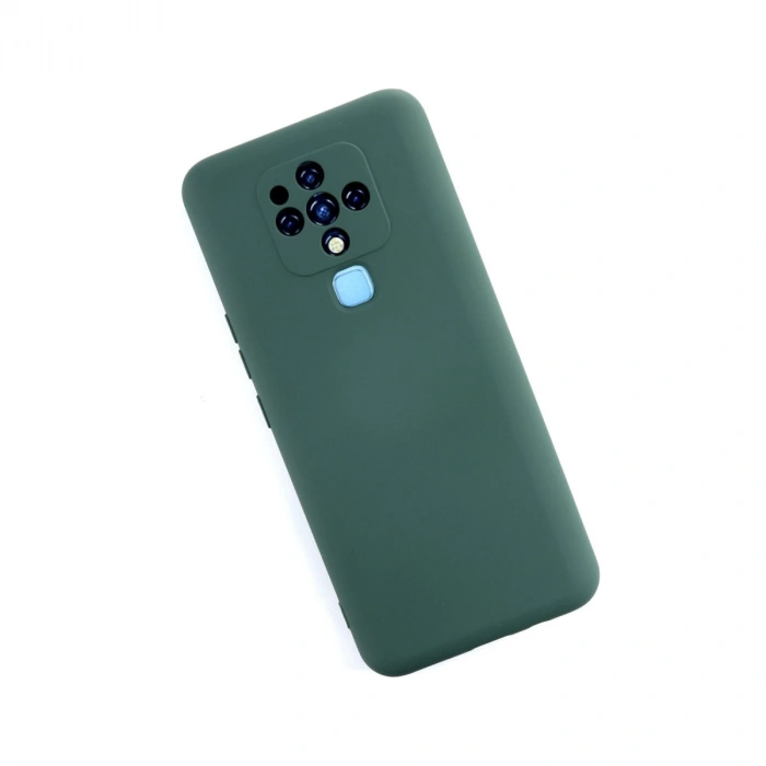 Tecno Camon 16 Kılıf Nano İçi Kadife Silikon - Koyu Yeşil