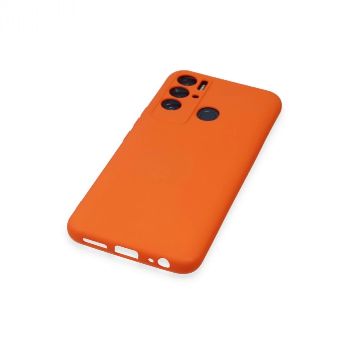 Tecno Pova Neo Kılıf Nano İçi Kadife Silikon - Turuncu