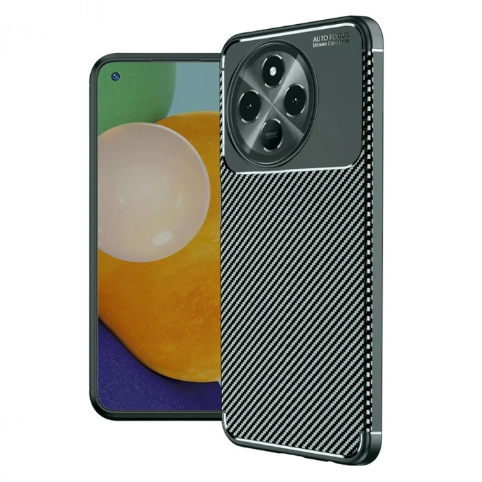 Tecno Spark 30 Pro Kılıf Auto Focus Karbon Kapak - Koyu Yeşil