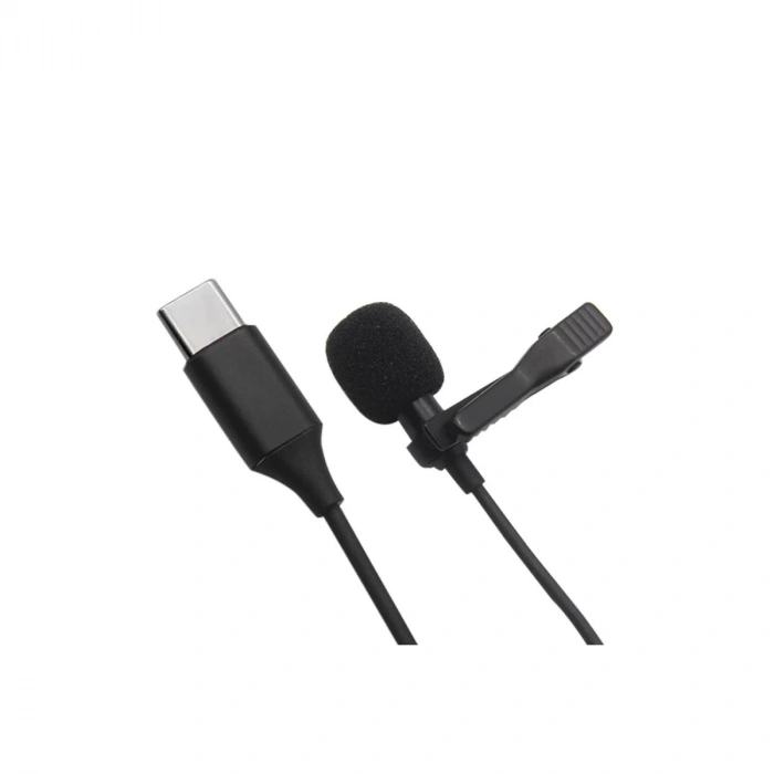 Type-c 2 Metre Double Mikrofon - Siyah
