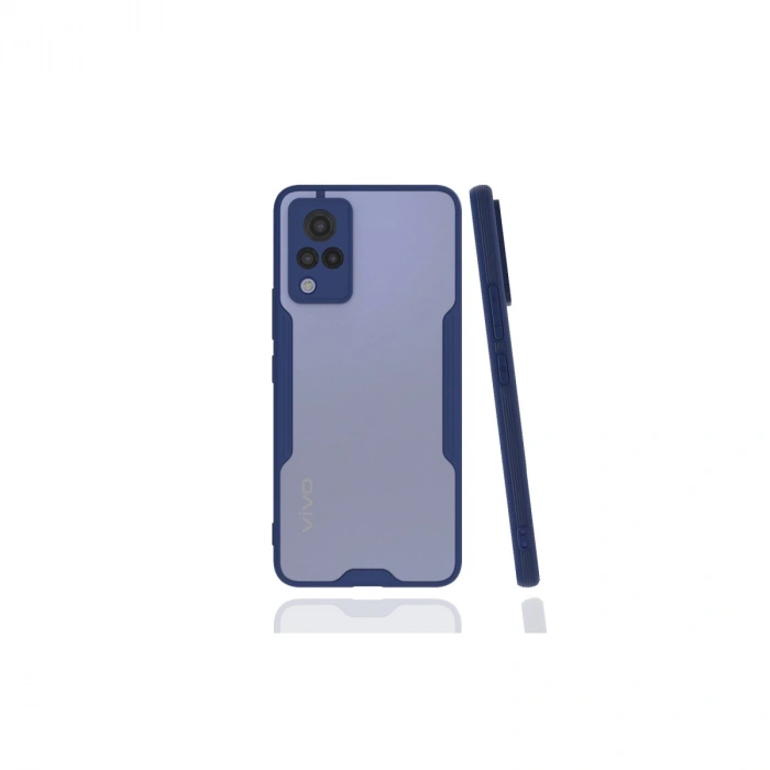 Vivo V21 Kılıf Platin Silikon - Lacivert