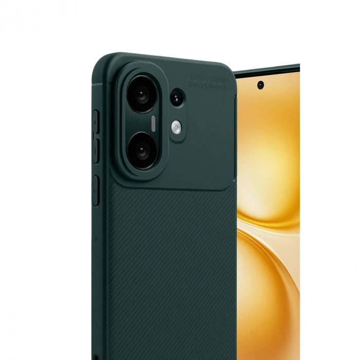 Vivo X200 Fe Auto Focus Karbon Kapak - Koyu Yeşil