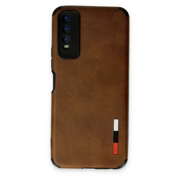 Vivo Y11s Kılıf Loop Deri Silikon - Kahverengi