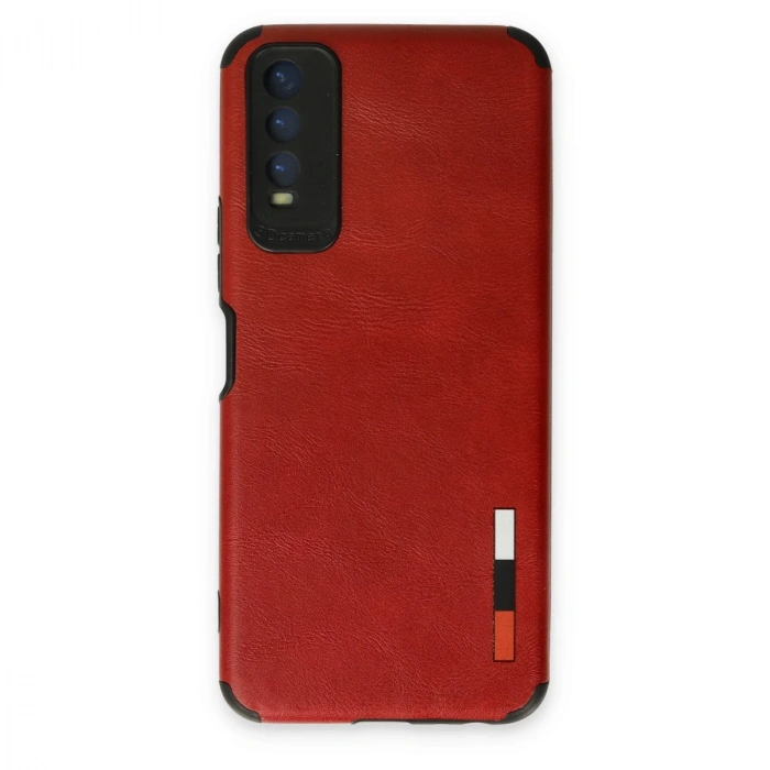 Vivo Y11s Kılıf Loop Deri Silikon - Kırmızı