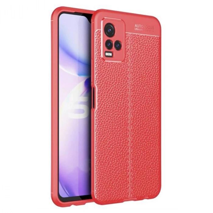 Vivo Y21s Kılıf Auto Focus Kapak - Kırmızı