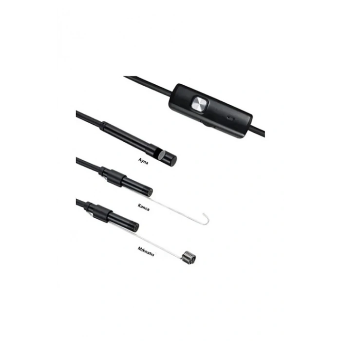 Vtn-02 Endoskop Yılan Video Kamera Led’li 2 Metre 7 Mm Sert Kablo Su Geçirmez