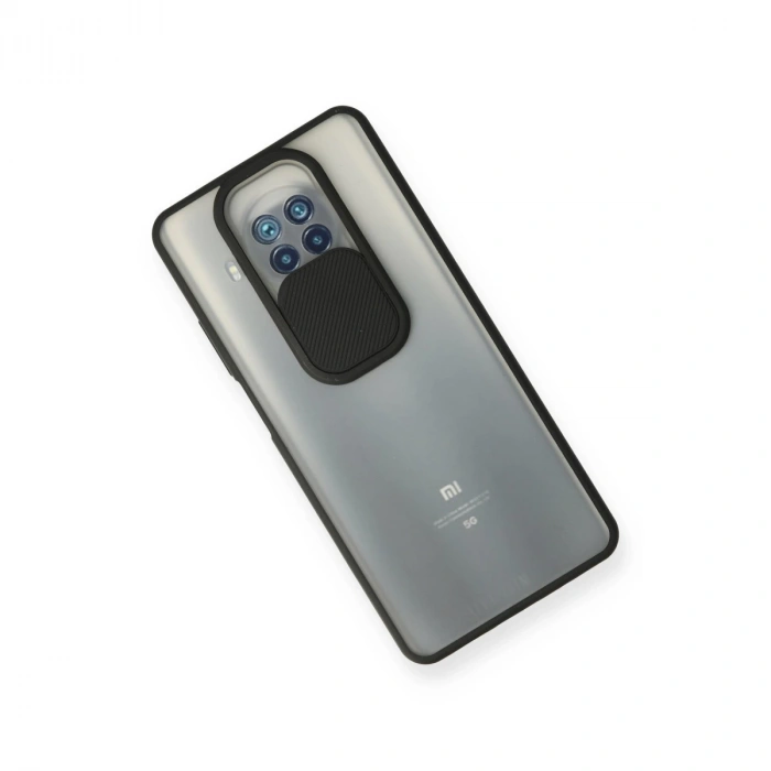 Xiaomi Mi 10t Lite Kılıf Palm Buzlu Kamera Sürgülü Silikon - Siyah